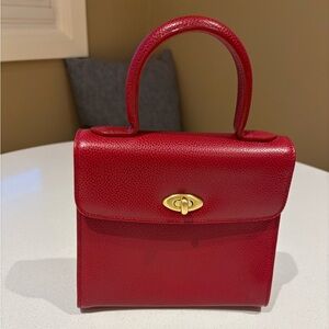 Elegant Red Leather Handbag